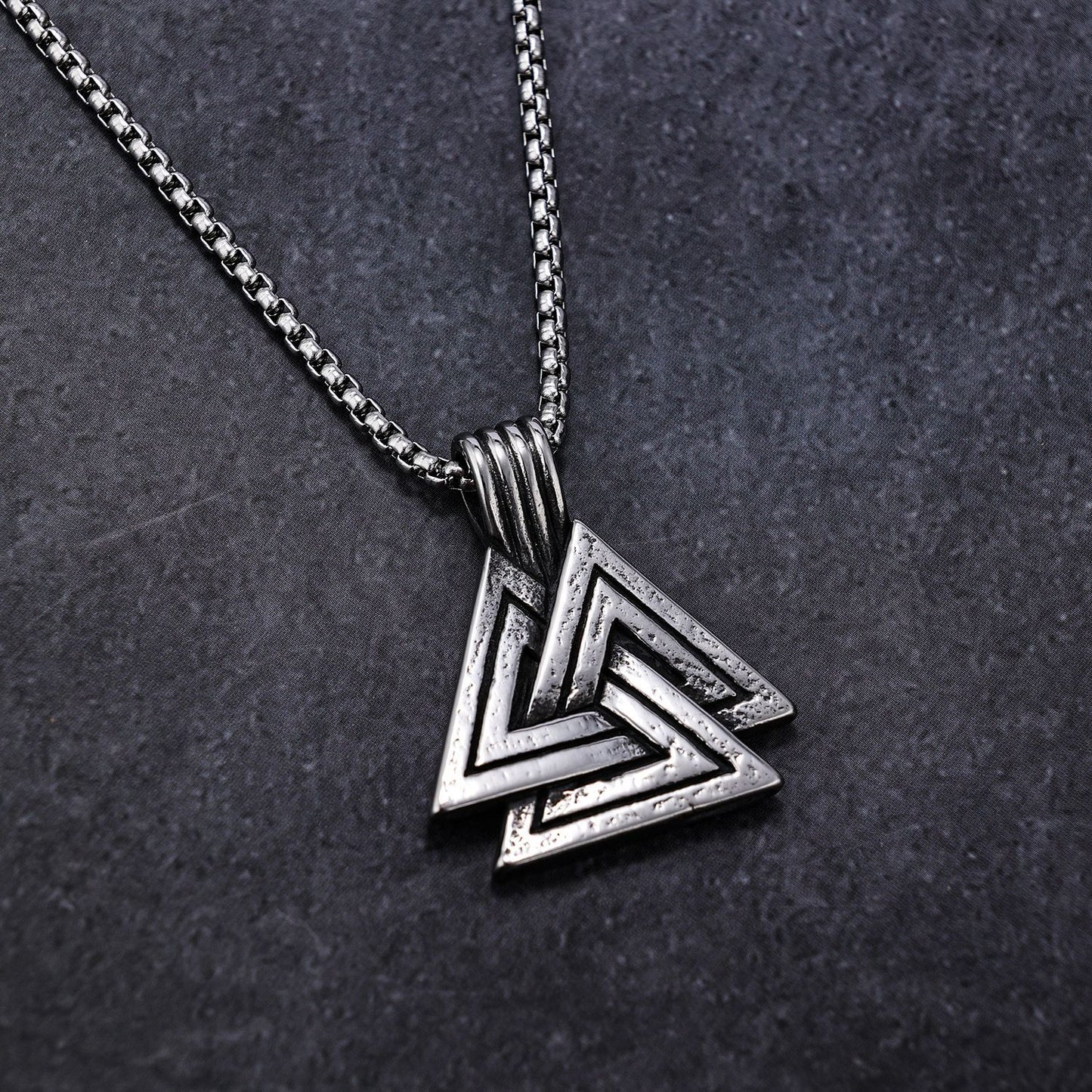 Versatile Viking Triangle Stainless Steel Pendant