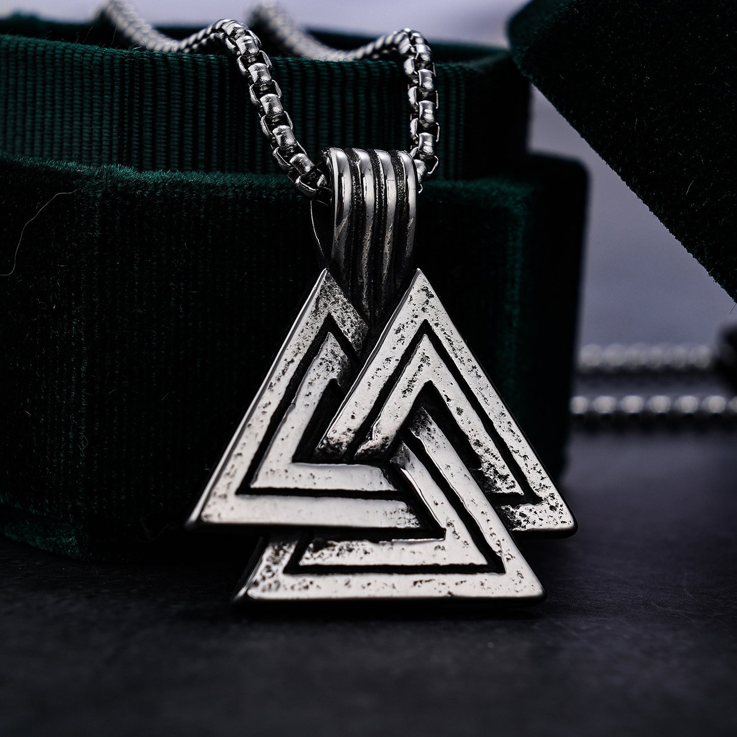 Versatile Viking Triangle Stainless Steel Pendant