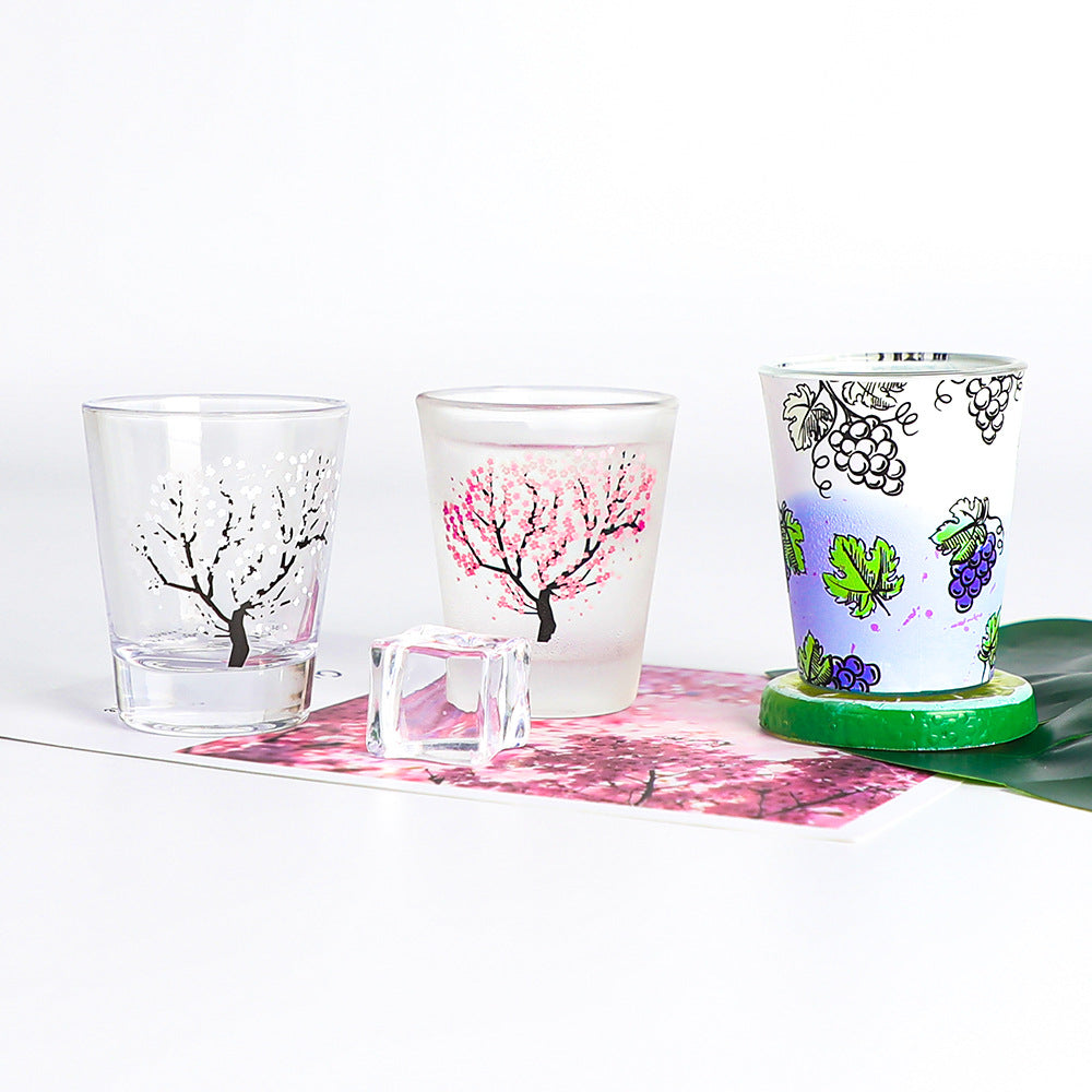 Cold Change Glacier Pattern Small Glass Color Changing Cup