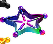 Trendy Five-pointed Star Nipple Ring Stainless Steel Piercing Nipple Ring