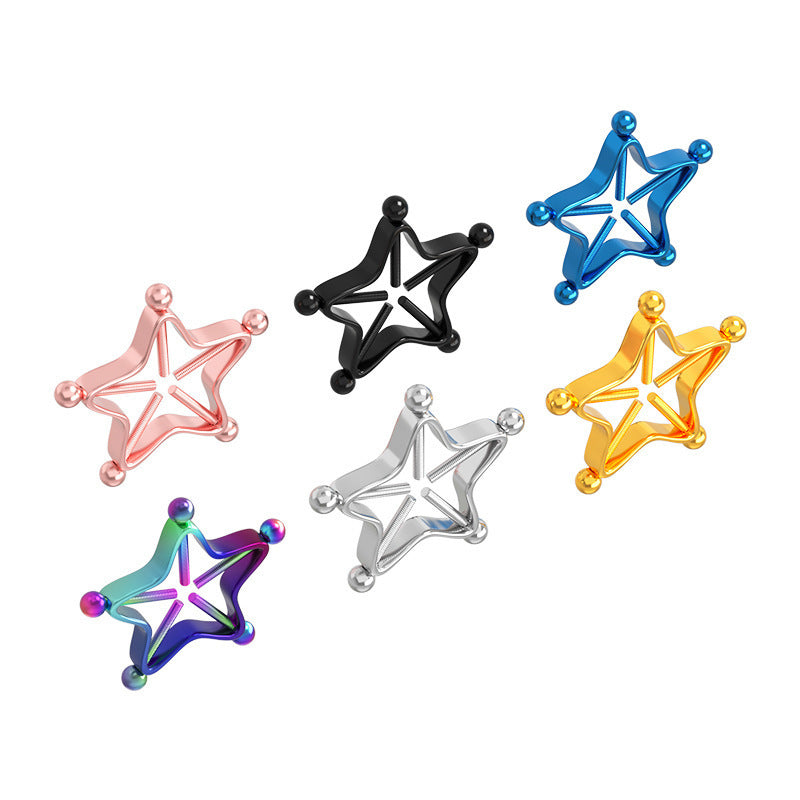 Trendy Five-pointed Star Nipple Ring Stainless Steel Piercing Nipple Ring