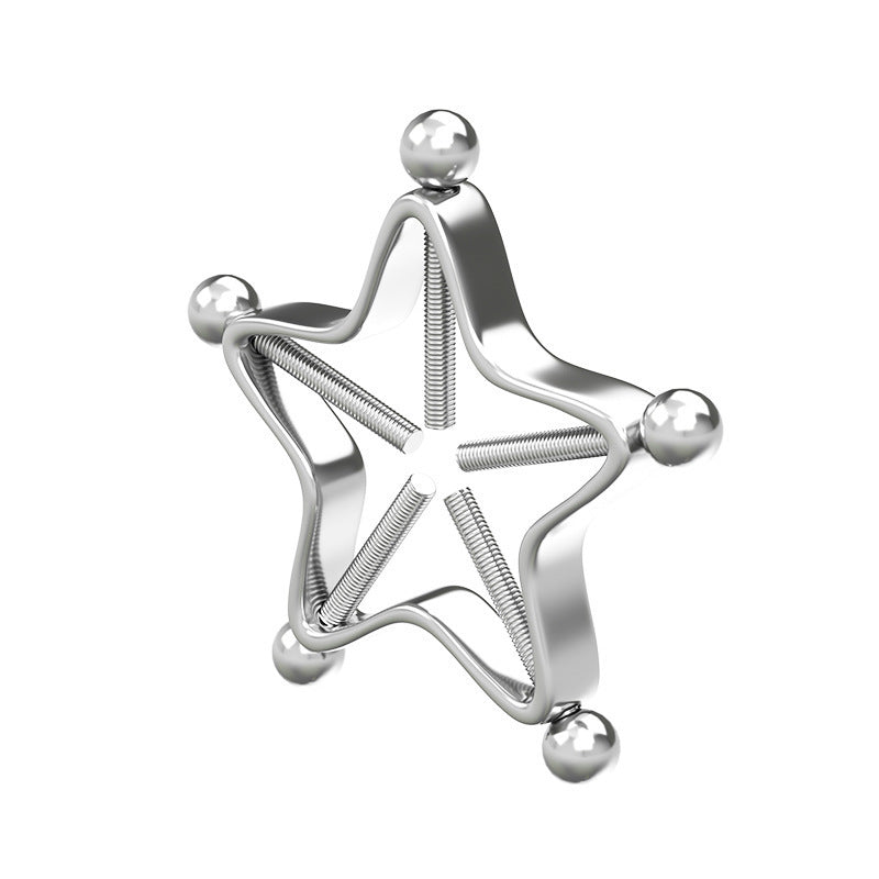 Trendy Five-pointed Star Nipple Ring Stainless Steel Piercing Nipple Ring