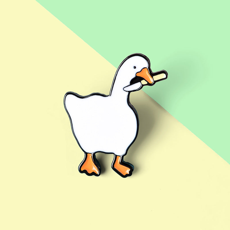 Untitled Goose Game Fun Game Big Goose Brooch