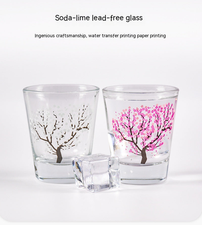 Cold Change Glacier Pattern Small Glass Color Changing Cup