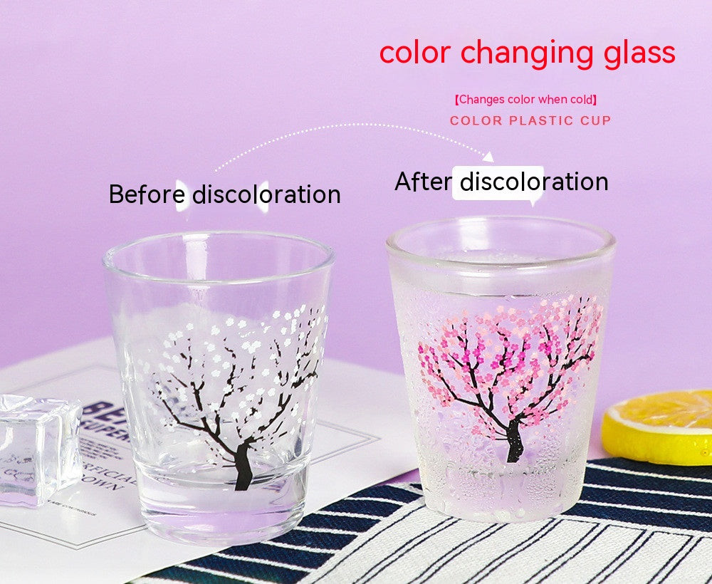 Cold Change Glacier Pattern Small Glass Color Changing Cup