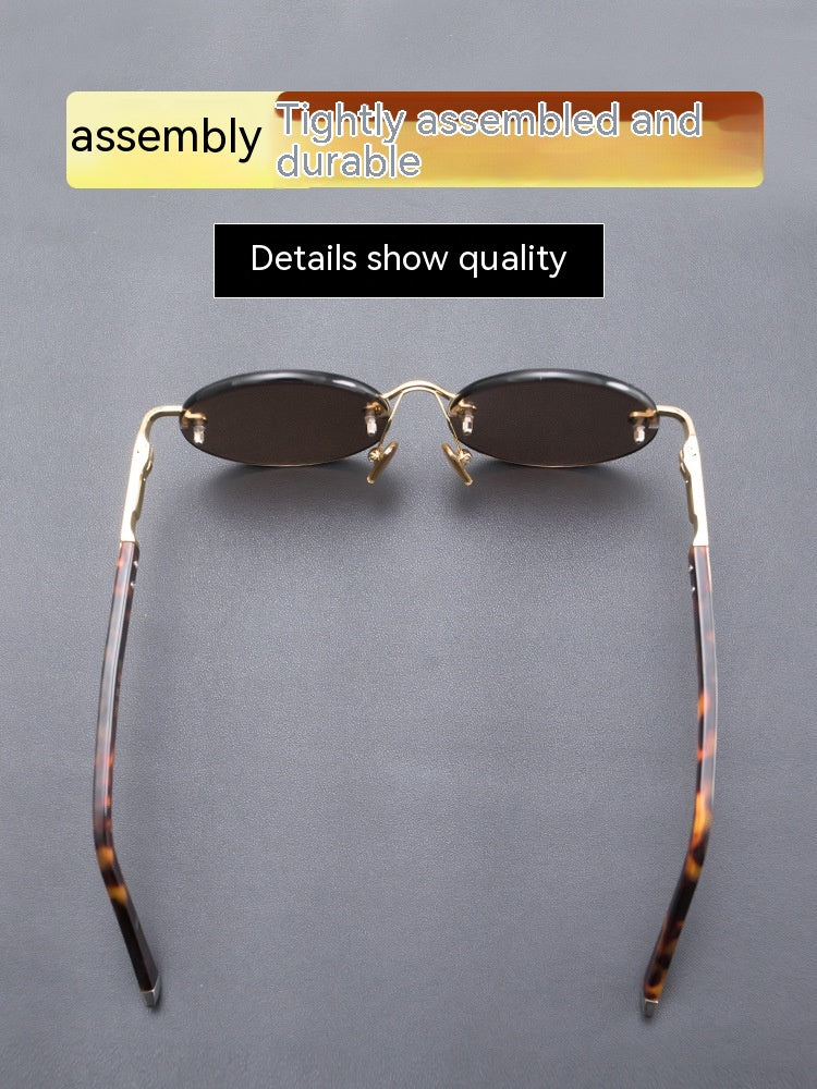 Men's Retro Round Crystal Stone Sunglasses