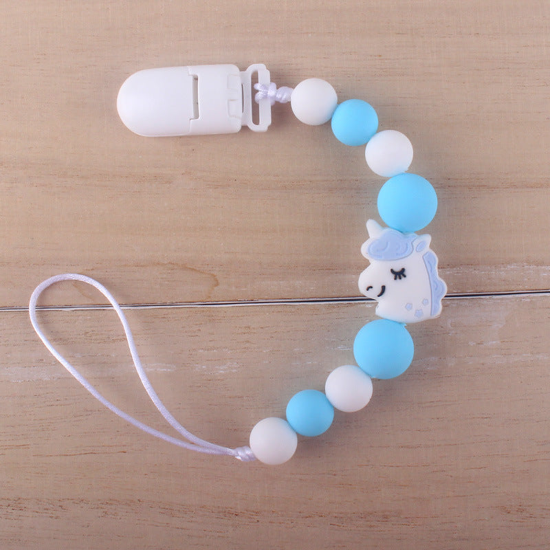 Baby silicone nipple chain clip