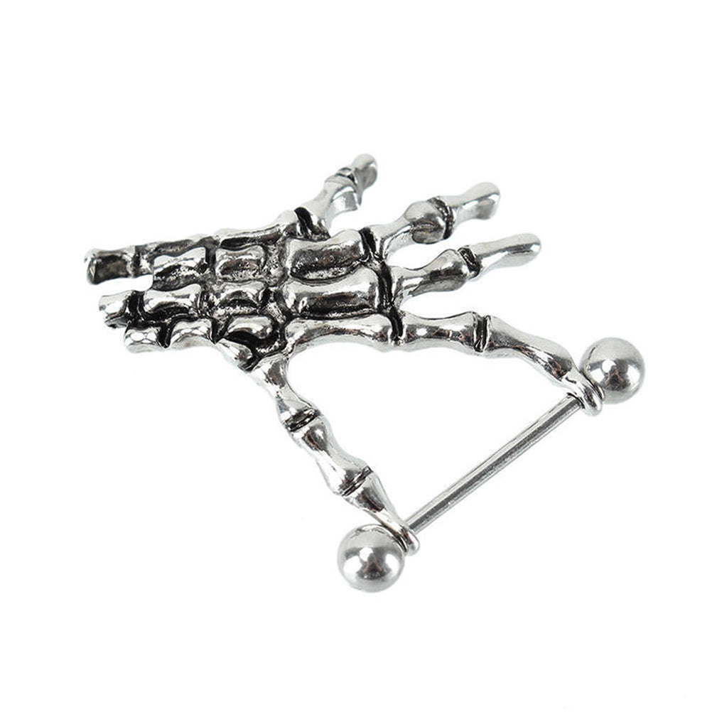 Creative Skull Piercing Punk Body Jewelry Nipple Piercing Skeleton Gauntlets Sexy Barbell