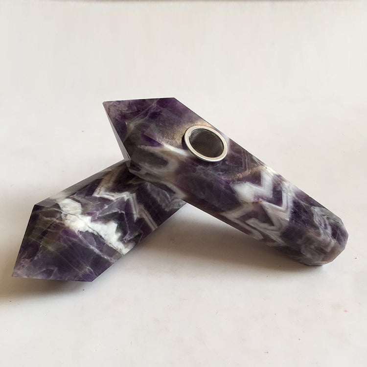 Natural dream amethyst smoking pipe original stone crystal pipe smoking