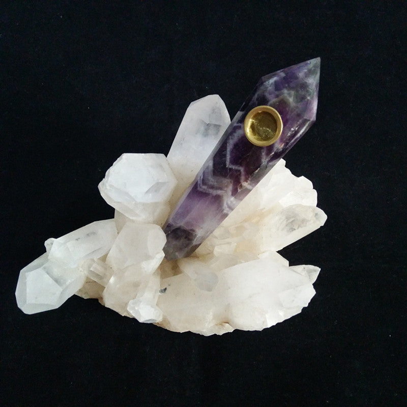 Crystal Smoking Pipe Fantasy Purple Pipe