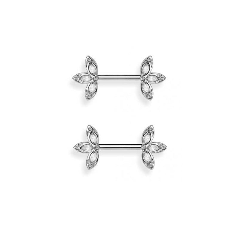 Women Stainless Steel Nipple Rings Barbell Body Piercing Jewelry