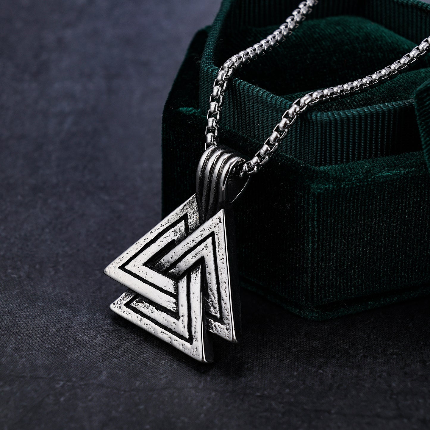 Versatile Viking Triangle Stainless Steel Pendant